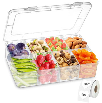 Oyrlize Snackle Box – 8-Compartment Reusable Snack Container for Kids