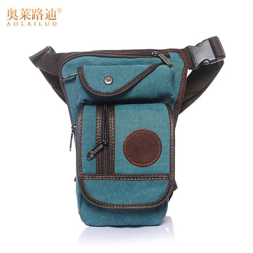 Wholesale Cross-Border Men's Canvas Waist Bag (Retro)