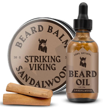 Striking Viking Beard Care Kit – Natural Oil & Balm for Hydrated Beard