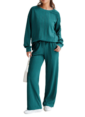 Dokotoo 2-Piece Lounge Set for Women – Casual Long Sleeve Tracksuit