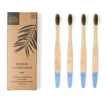 Eco-Friendly Bamboo Toothbrush by Wild & Stone – Firm Bristles & Vegan