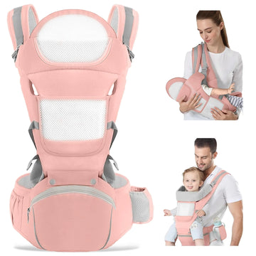 6-in-1 Baby Carrier with Hip Seat – Newborn to Toddler Ergonomic Mesh Carrier