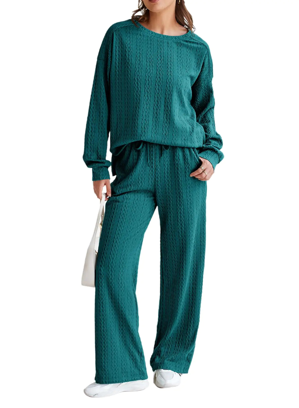 Dokotoo 2-Piece Lounge Set for Women – Casual Long Sleeve Tracksuit